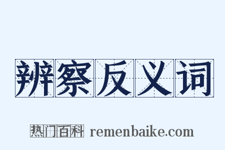 辨察反义词是什么意思的图片